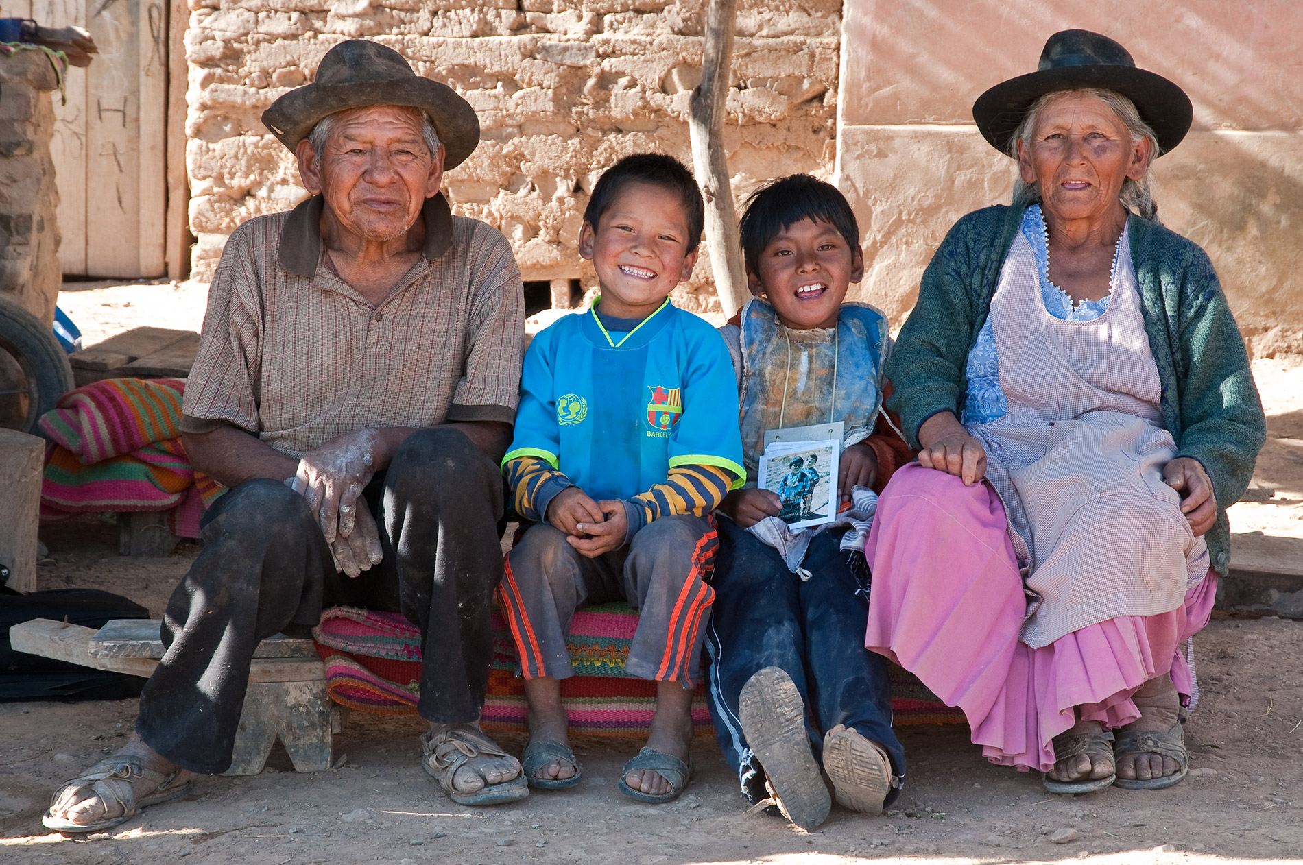Javier (Bolivia) with grandparents