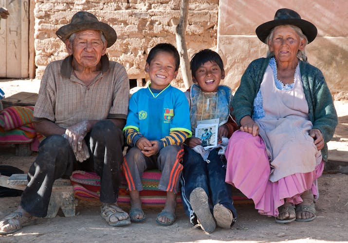 Javier (Bolivia) with grandparents