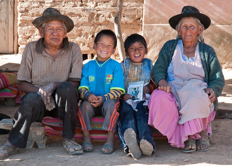 Javier (Bolivia) with grandparents