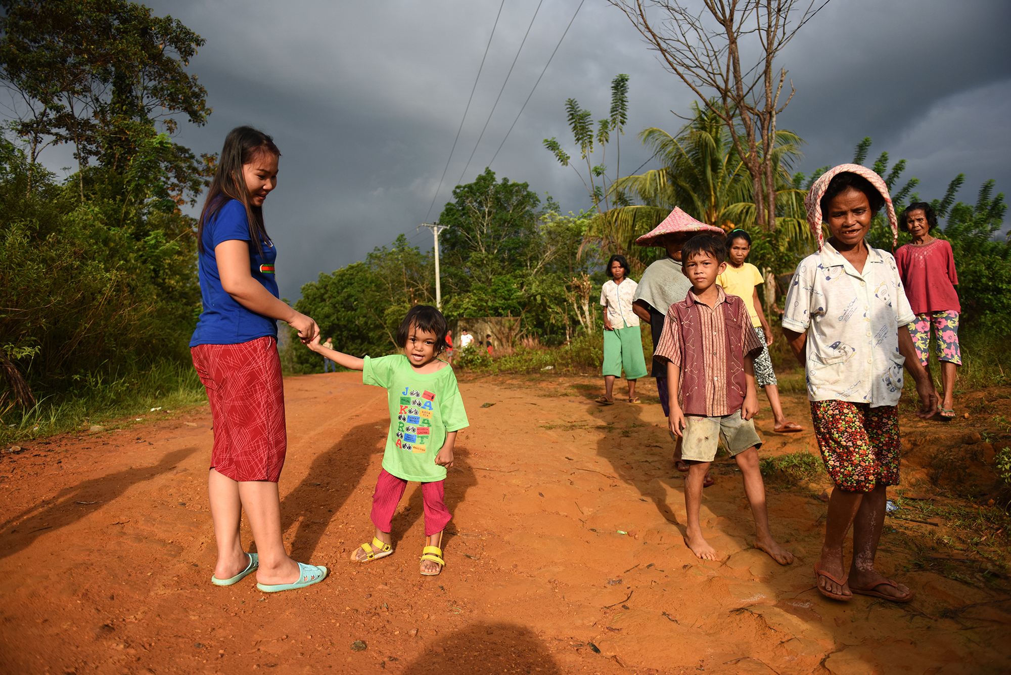Selma walks with her mother