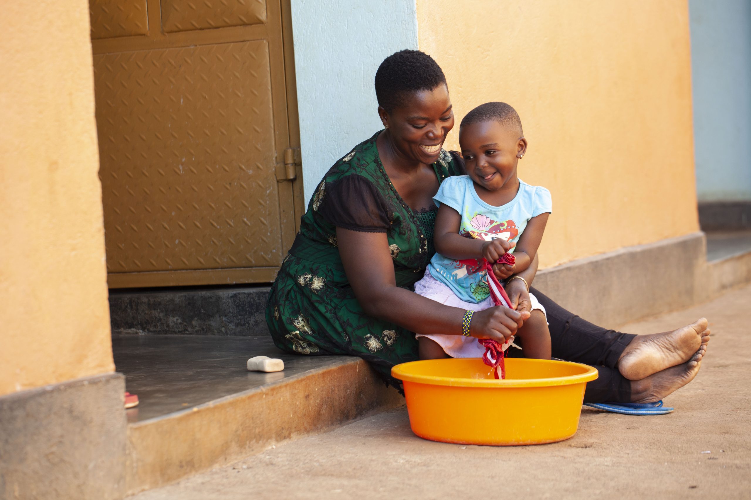 Loretta from Uganda with her mother
