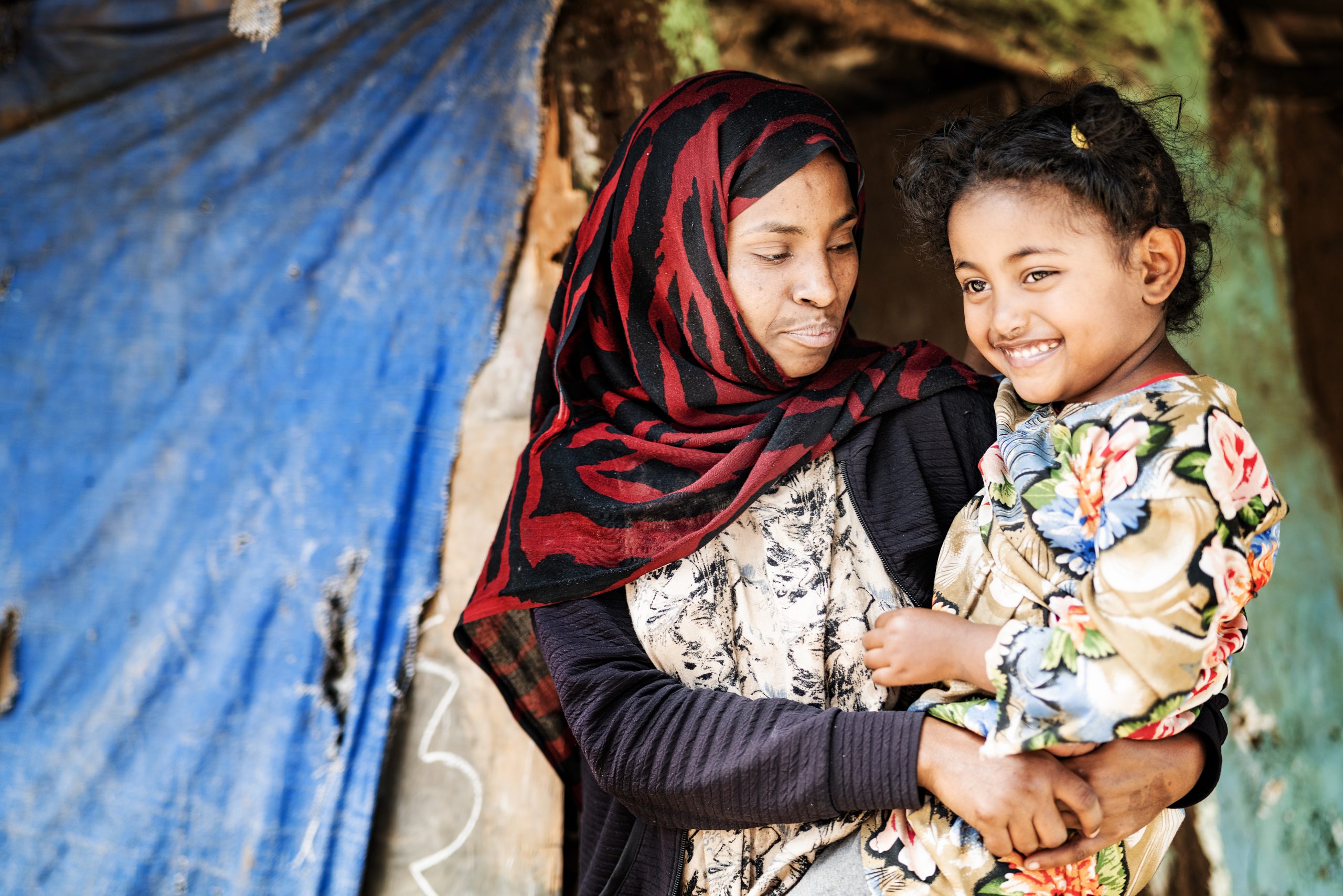 Hassenat with mother